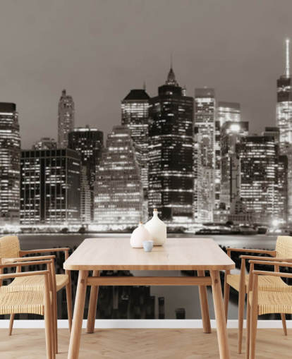 New York at Night Black and White Wallpaper New York at Night Black and White Wallpaper