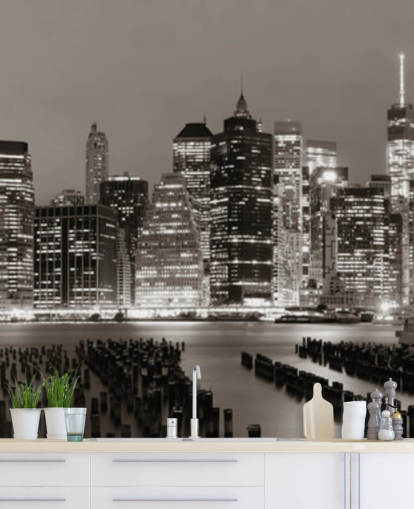 papier peint Manhattan noir et blanc papier peint Manhattan noir et blanc