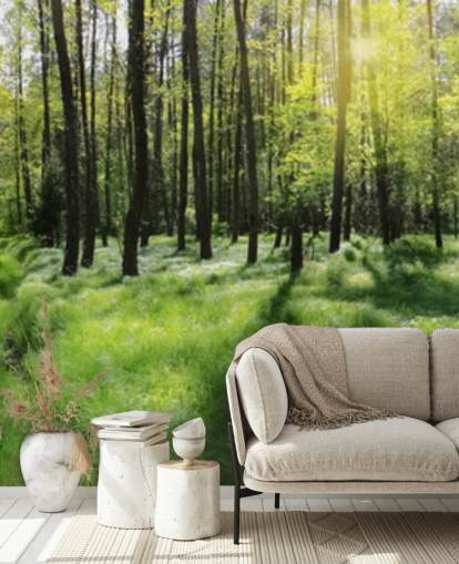 Decorazione murale con foresta