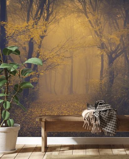 Mural da parede da floresta