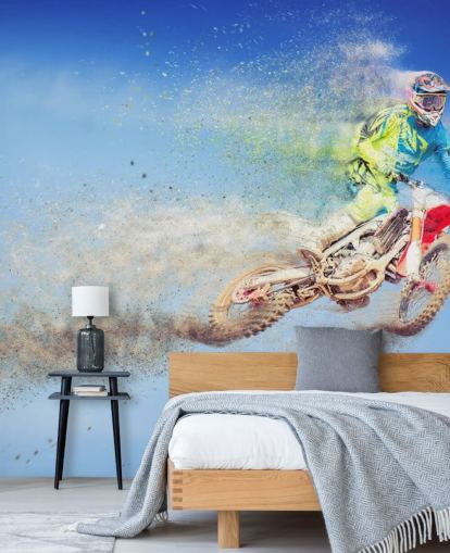 Flying Motocross Rider Wallpaper