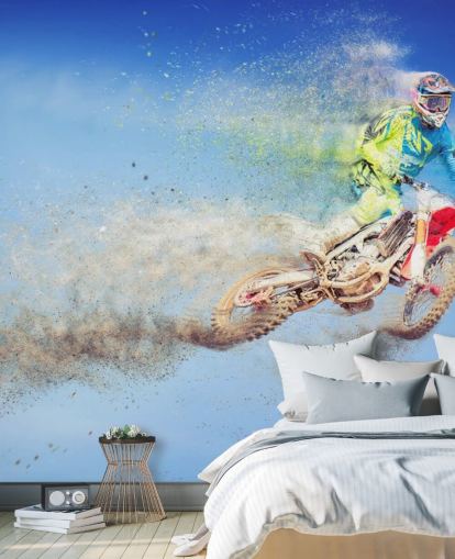 Flying Motocross Rider Wallpaper