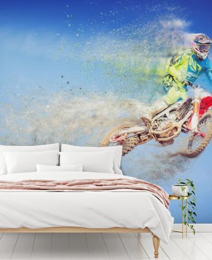Flying Motocross Rider Wallpaper