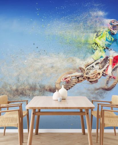 Fondo de pantalla de motocross volador