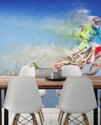 Flying Motocross Rider Wallpaper