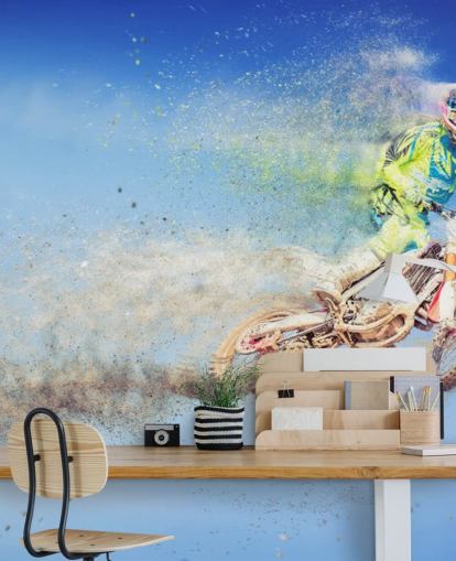 Flying Motocross Rider Wallpaper