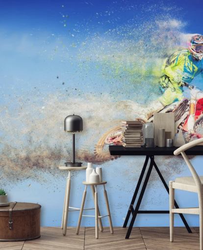 Fondo de pantalla de motocross volador