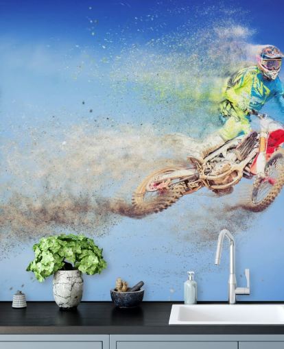 Sfondo Flying Motocross Rider