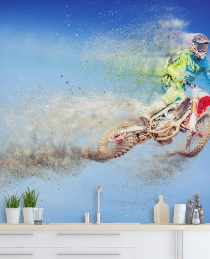 Flying Motocross Rider Wallpaper