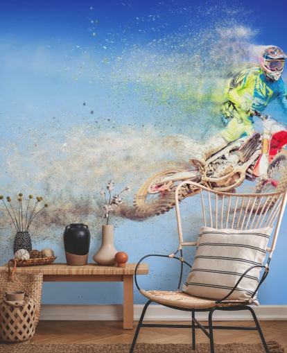 Flying Motocross Rider Wallpaper