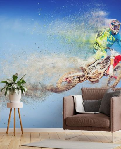 Flying Motocross Rider Wallpaper