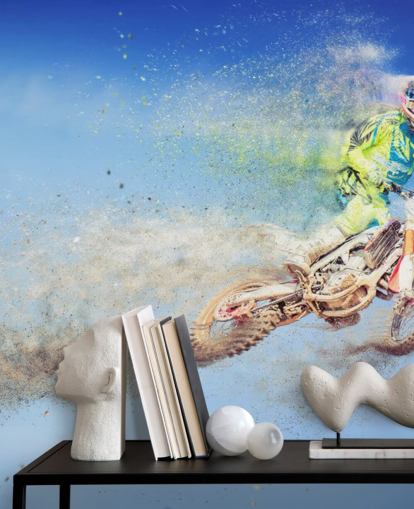 Flying Motocross Rider Wallpaper