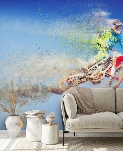 Sfondo Flying Motocross Rider