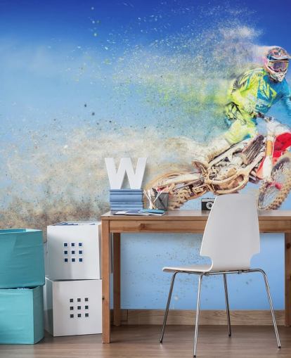 Flying Motocross Rider Bakgrunn