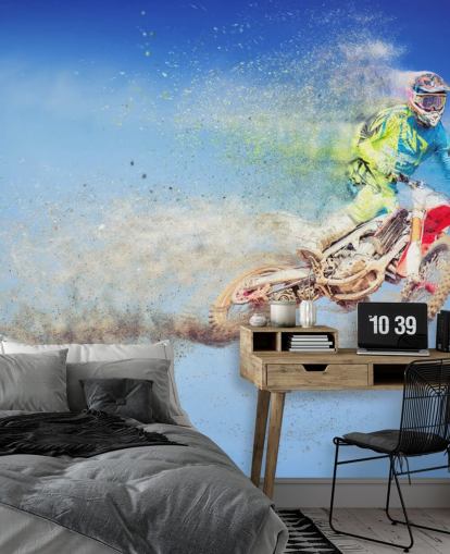 Sfondo Flying Motocross Rider