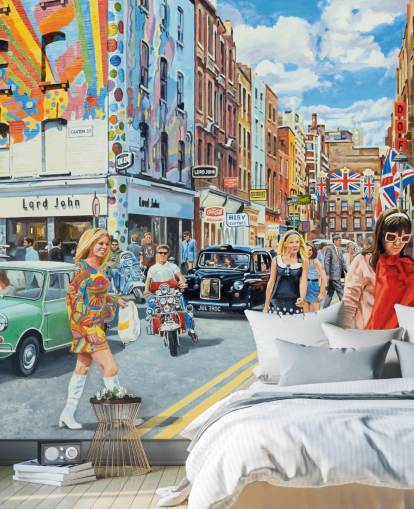 1960s london street wallpaper