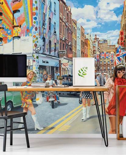 1960s london street wallpaper
