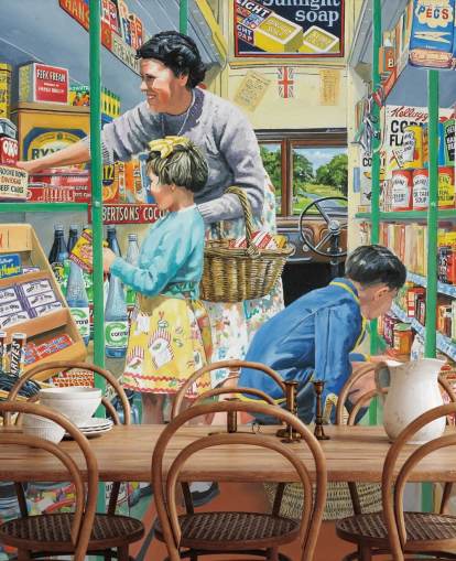 Handyshop in der Vergangenheit, Hintergrundbild