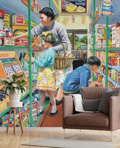 Handyshop in der Vergangenheit, Hintergrundbild