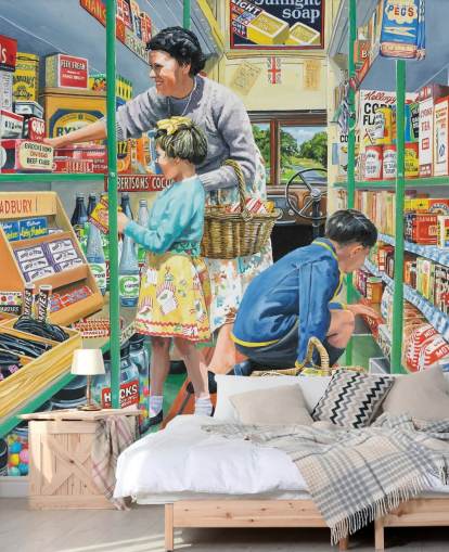 Handyshop in der Vergangenheit, Hintergrundbild