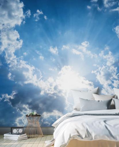 Blauer und weißer Himmel Wallpaper Blauer und weißer Himmel Wallpaper