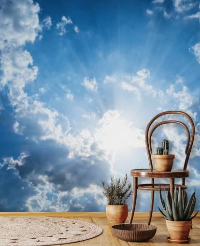 Blue and White Sky Wallpaper