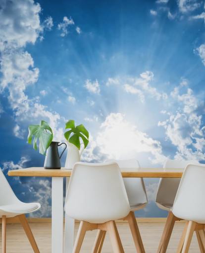 Papier Peint Ciel Bleu et Blanc