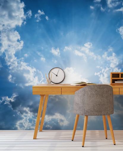 Blue and White Sky Wallpaper