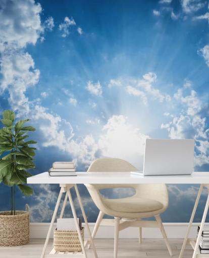 Blauer und weißer Himmel Wallpaper