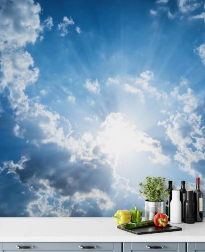 Blue and White Sky Wallpaper