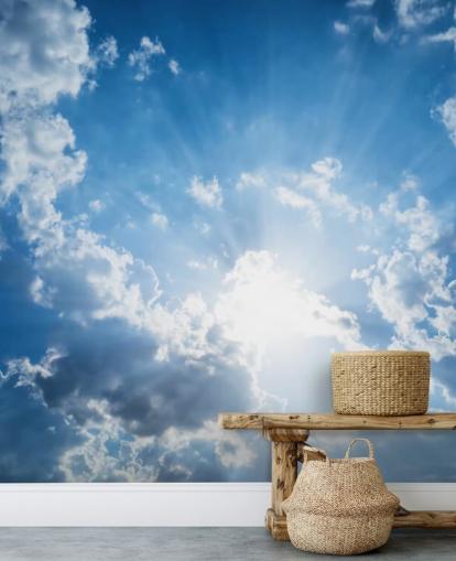 Blue and White Sky Wallpaper