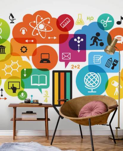 Education Icons Wall Mural