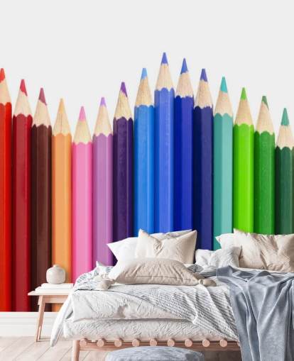 multicoloured pencils wallpaper