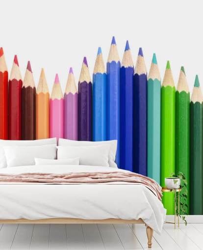 multicoloured pencils wallpaper
