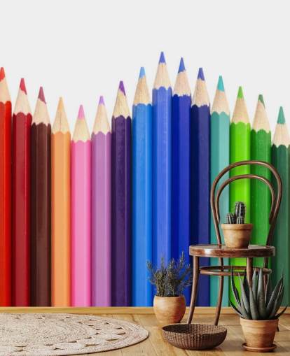 papel de parede lápis multicoloridos