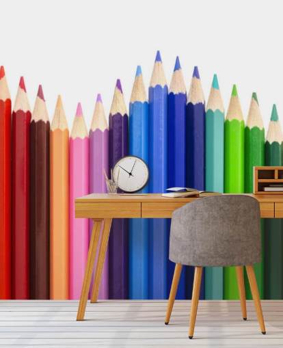 multicoloured pencils wallpaper