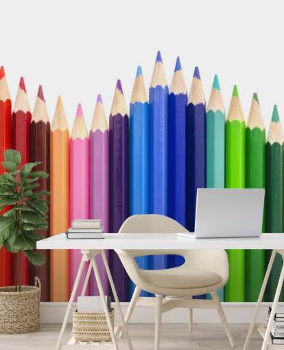 multicoloured pencils wallpaper