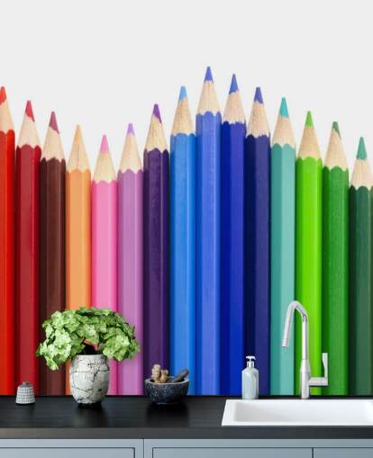 papel pintado lápices multicolores papel pintado lápices multicolores
