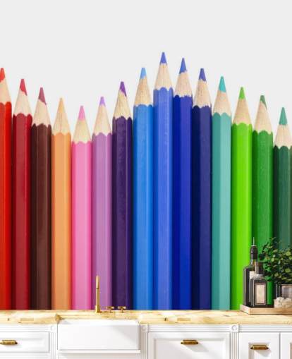 multicoloured pencils wallpaper