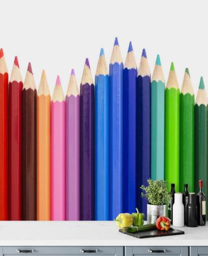 multicoloured pencils wallpaper