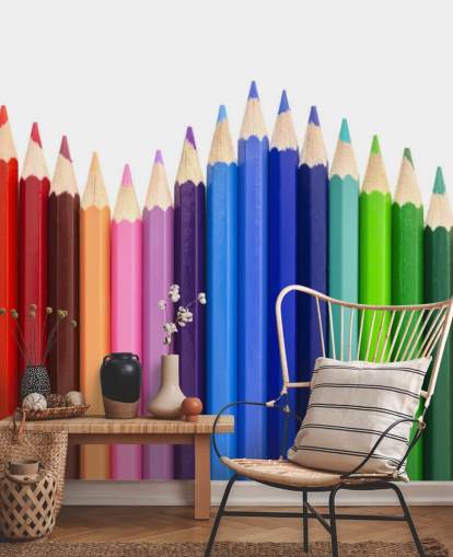 multicoloured pencils wallpaper