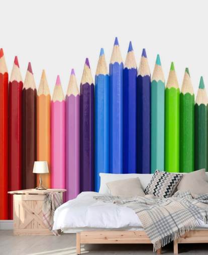 carta da parati matite multicolori
