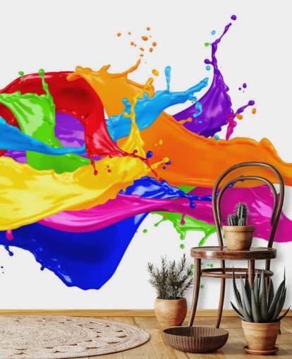 Rainbow stänk av färg Bakgrund