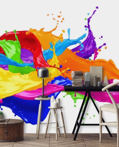 Rainbow Splash of Paint Wallpaper Rainbow Splash of Paint Wallpaper
