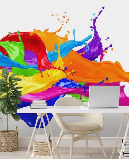 Rainbow Splash of Paint Wallpaper