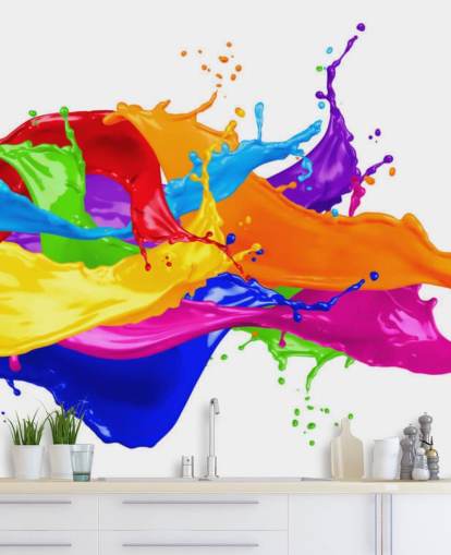 Rainbow Splash of Paint Wallpaper
