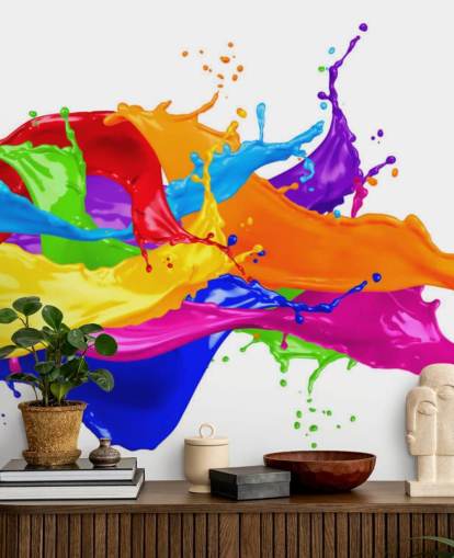 Rainbow Splash of Paint Wallpaper