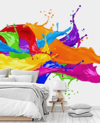 Wild Colour Splash Bright Wallpaper