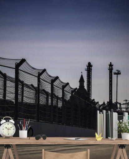 Fond d'écran Lewis Hamilton Racing in Distance on Track