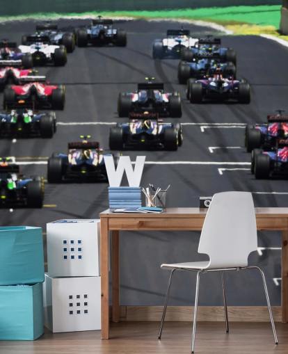 Papier peint Voitures sur la piste F1